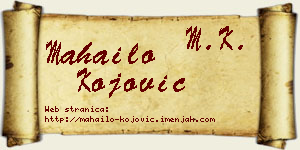 Mahailo Kojović vizit kartica
